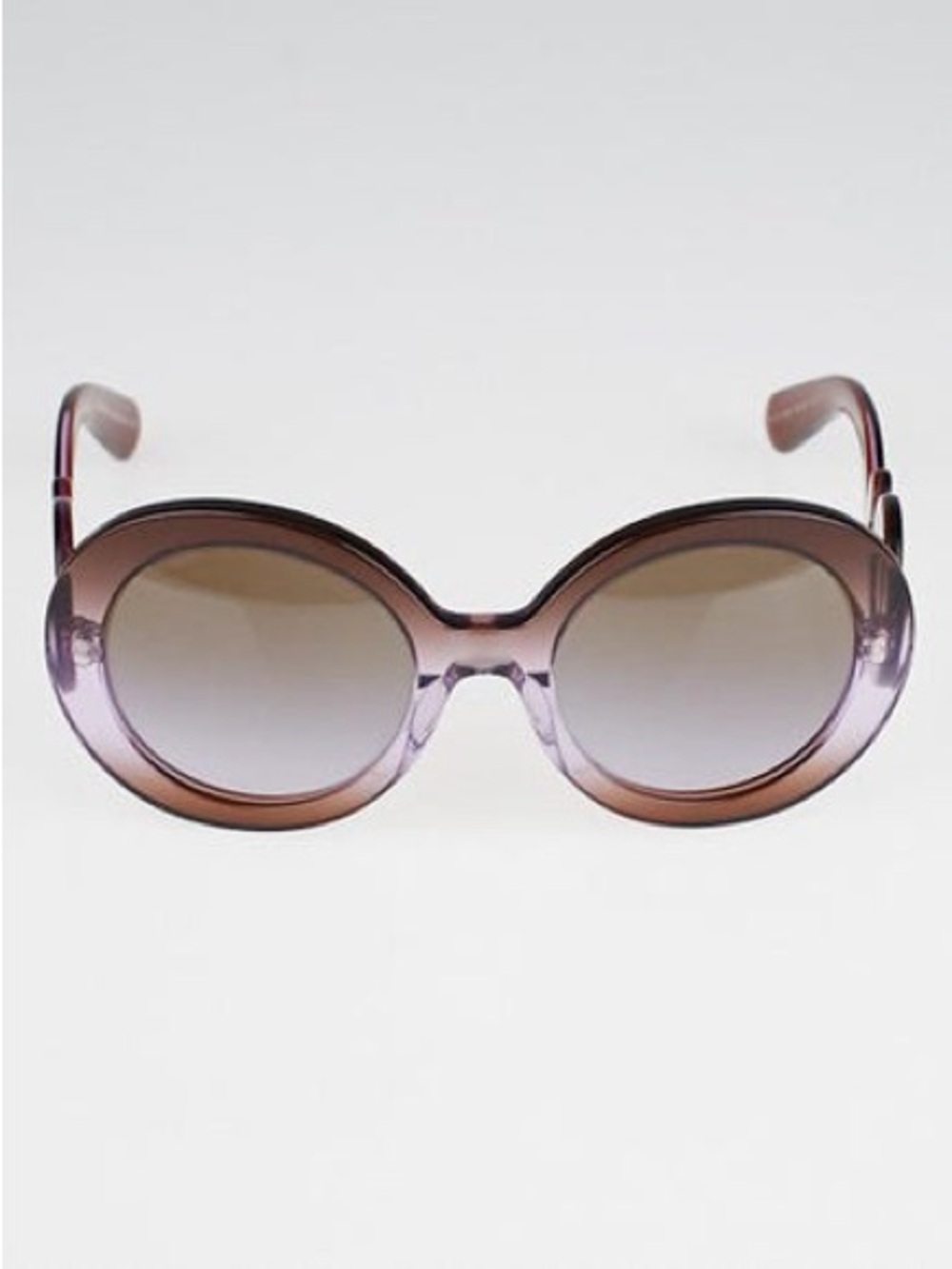 Prada Oversized Round Sunglasses in Translucent Purple - Picture 2 of 10